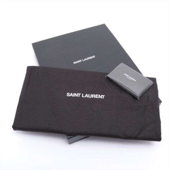 Saint Laurent Paris Leather Clutch Bag Sparkle Pink - Picture 9 of 9